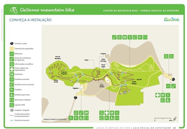 Mapa do Centro de Mountain Bike - Ciclismo Mountain Bike  / Foto: Rio 2016 